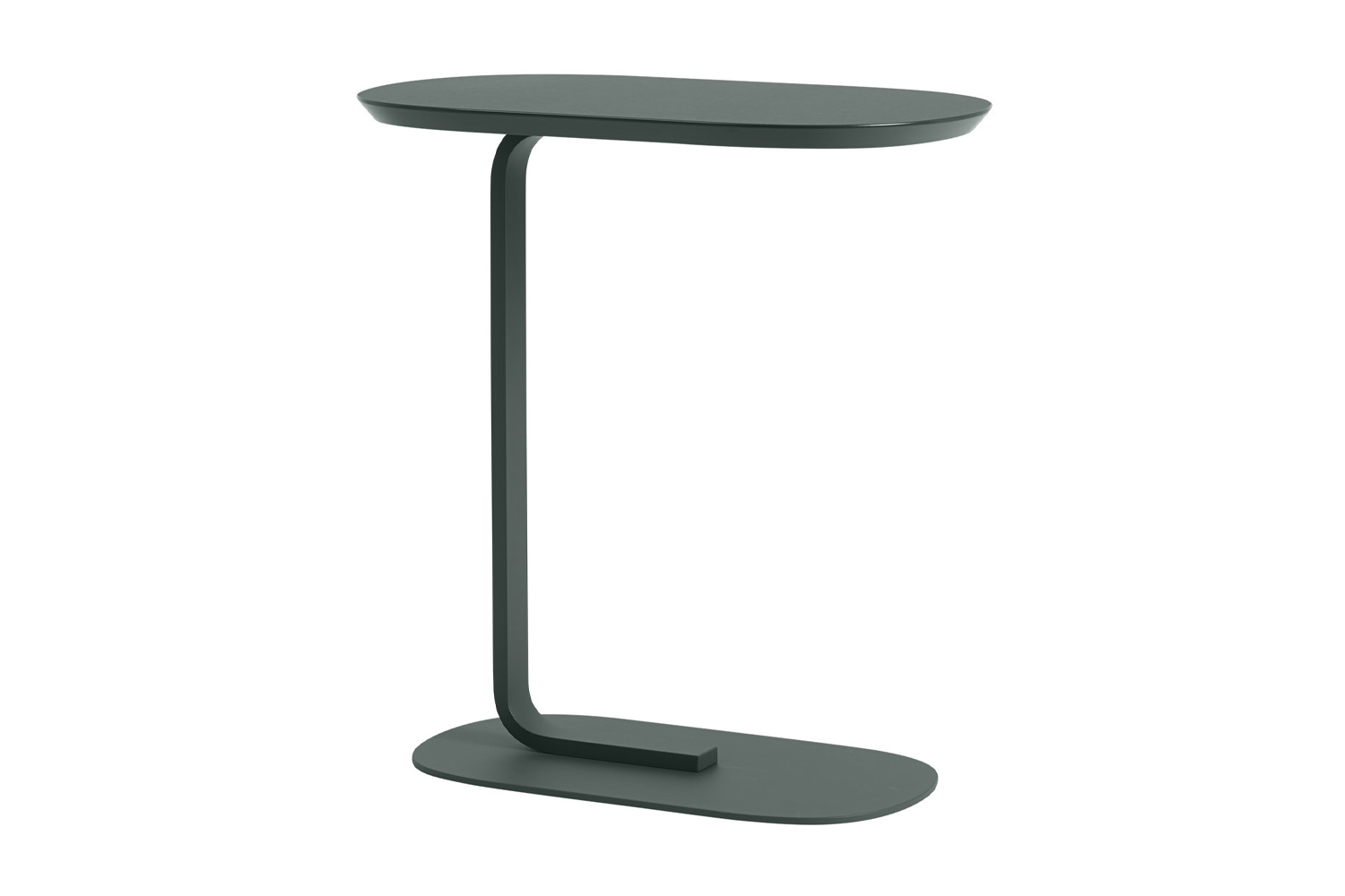 ムート リレートサイドテーブル / H60.5cm 天板：ダークグリーン / ベース：ダークグリーン