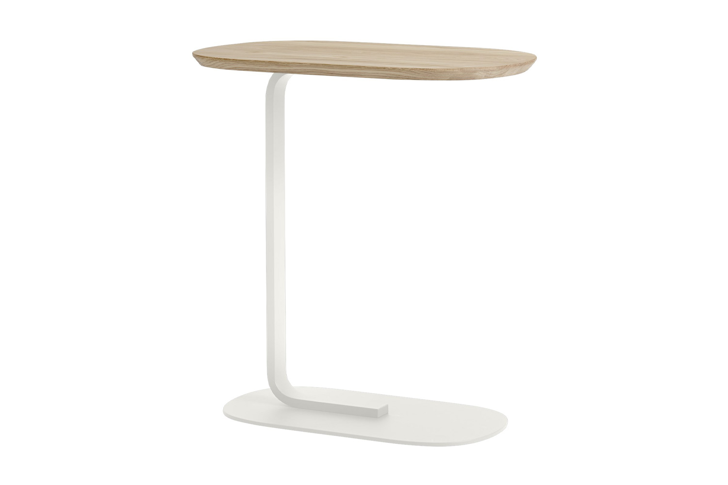 ムート リレートサイドテーブル / H60.5cm 天板：ソリッドオーク / ベース：オフホワイト