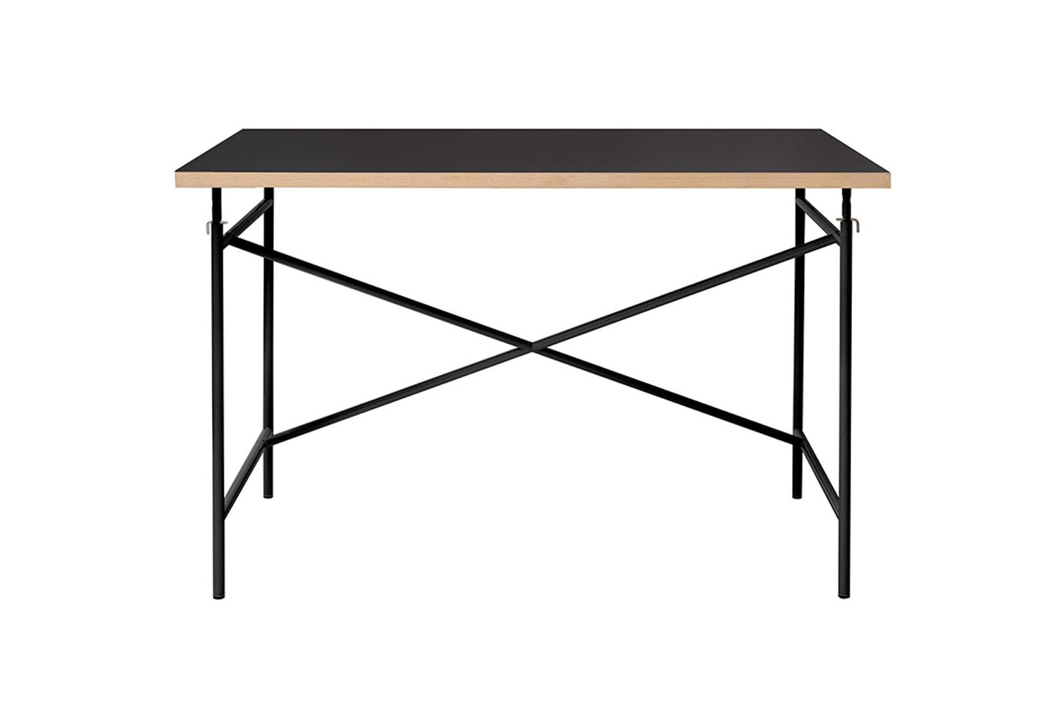 リチャード ランパート アイアーマン テーブル リノリウム ブラック 120 / 140 / 160cm 120cm / ベース：ブラック