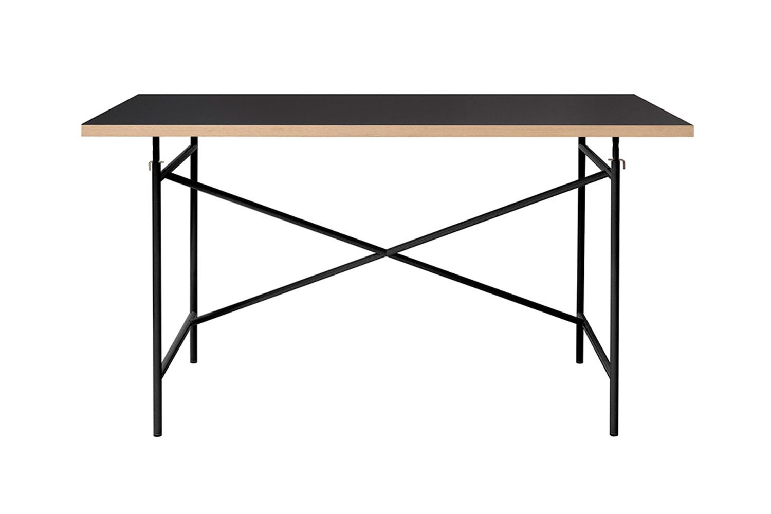 リチャード ランパート アイアーマン テーブル リノリウム ブラック 120 / 140 / 160cm 140cm / ベース：ブラック