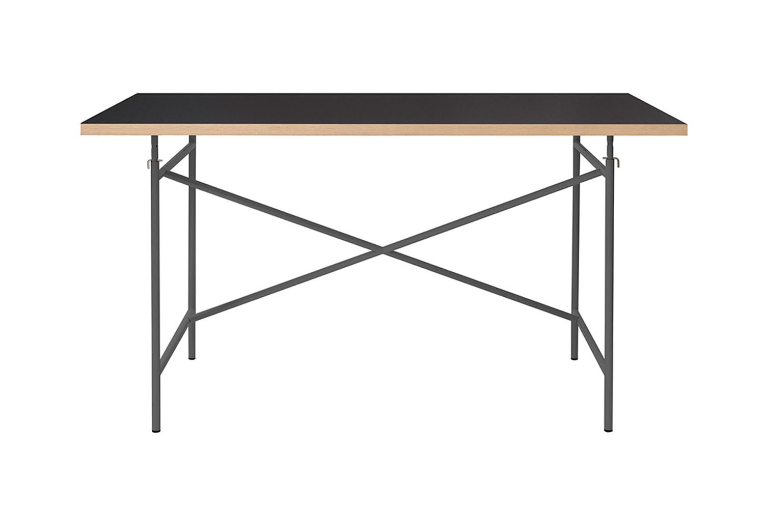 リチャード ランパート アイアーマン テーブル リノリウム ブラック 120 / 140 / 160cm 140cm / ベース：グレー