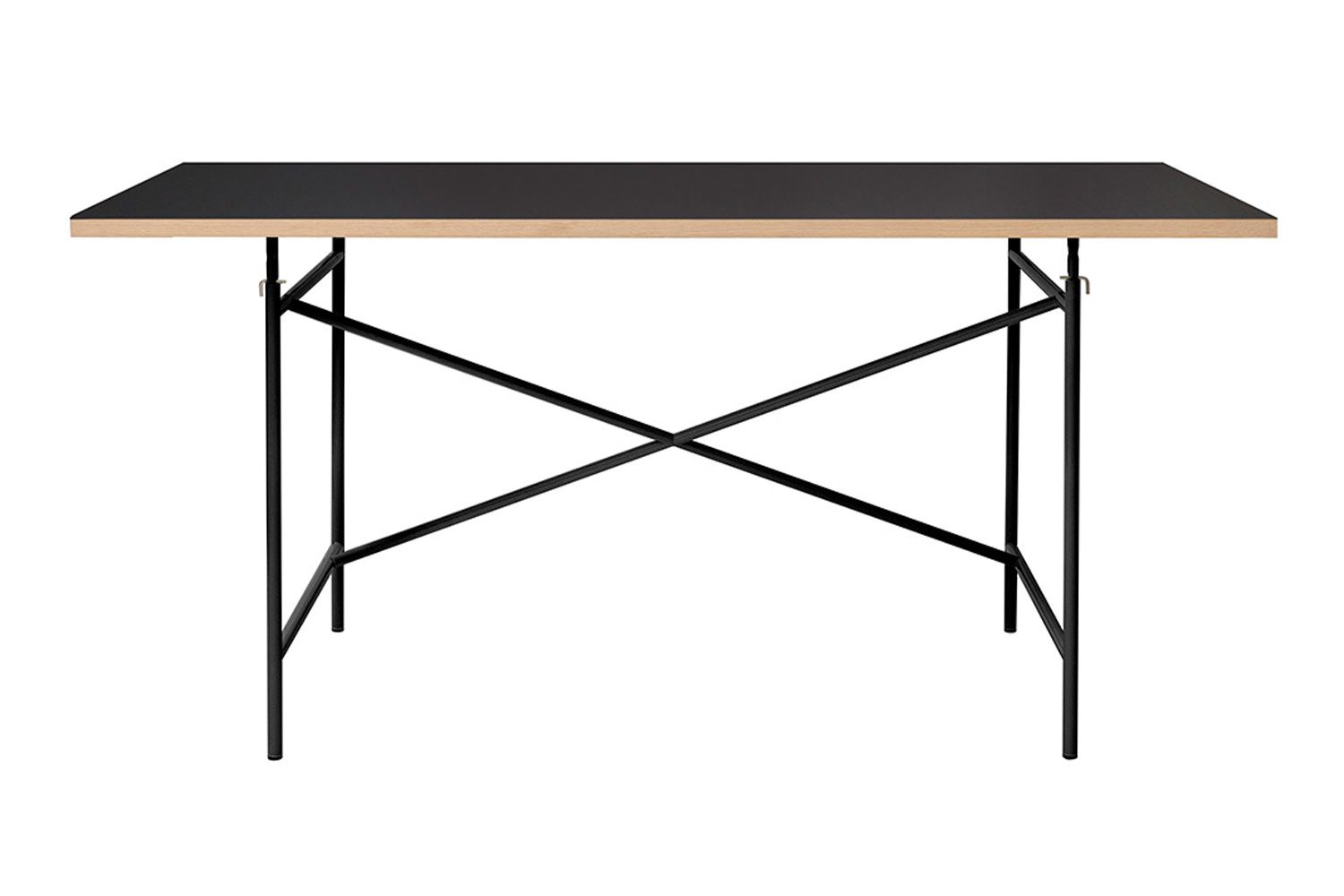リチャード ランパート アイアーマン テーブル リノリウム ブラック 120 / 140 / 160cm 160cm / ベース：ブラック