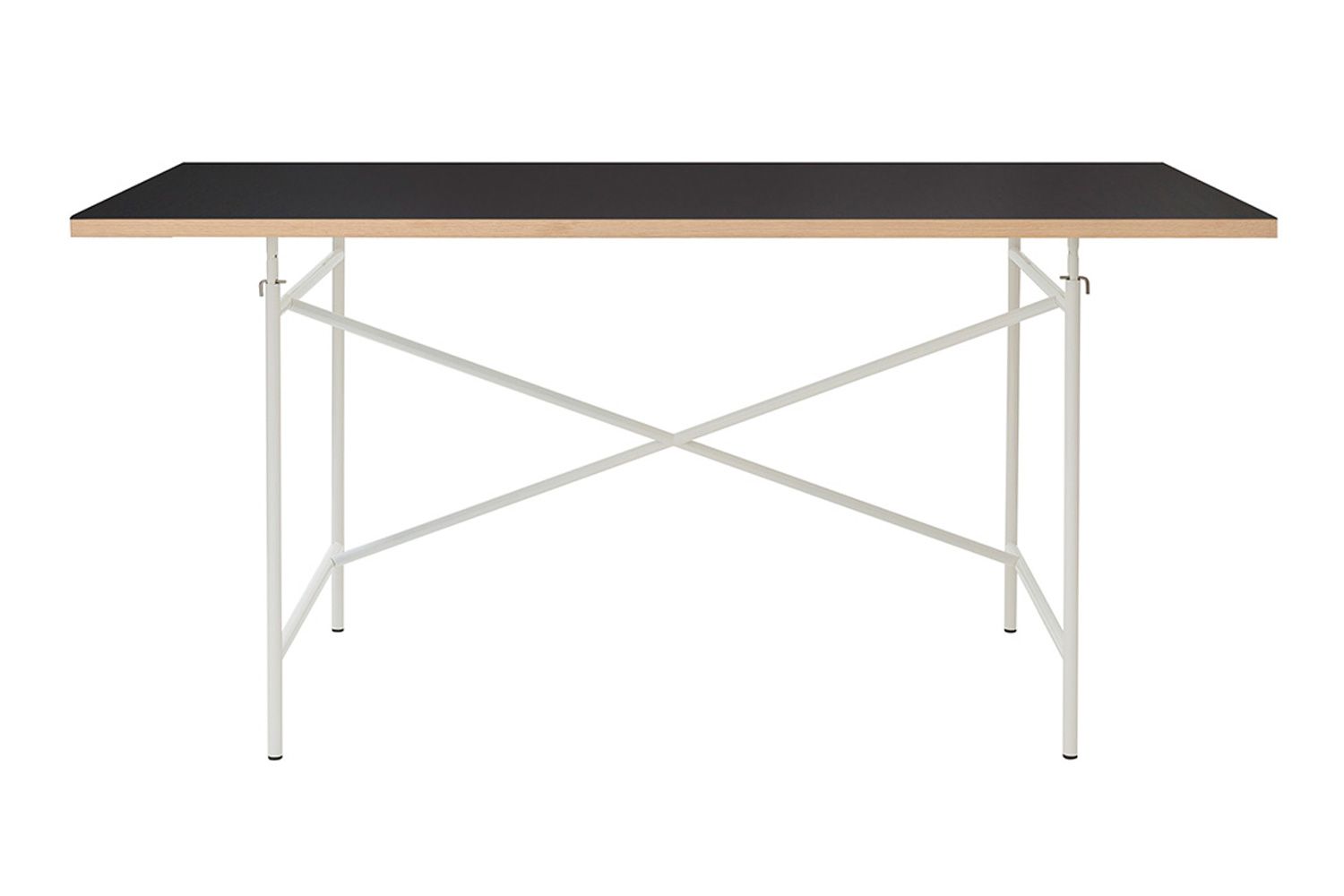 リチャード ランパート アイアーマン テーブル リノリウム ブラック 120 / 140 / 160cm 160cm / ベース：ホワイト