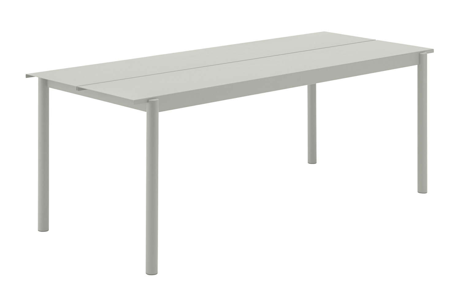 ムート リニアスチールテーブル 横幅：200cm グレー