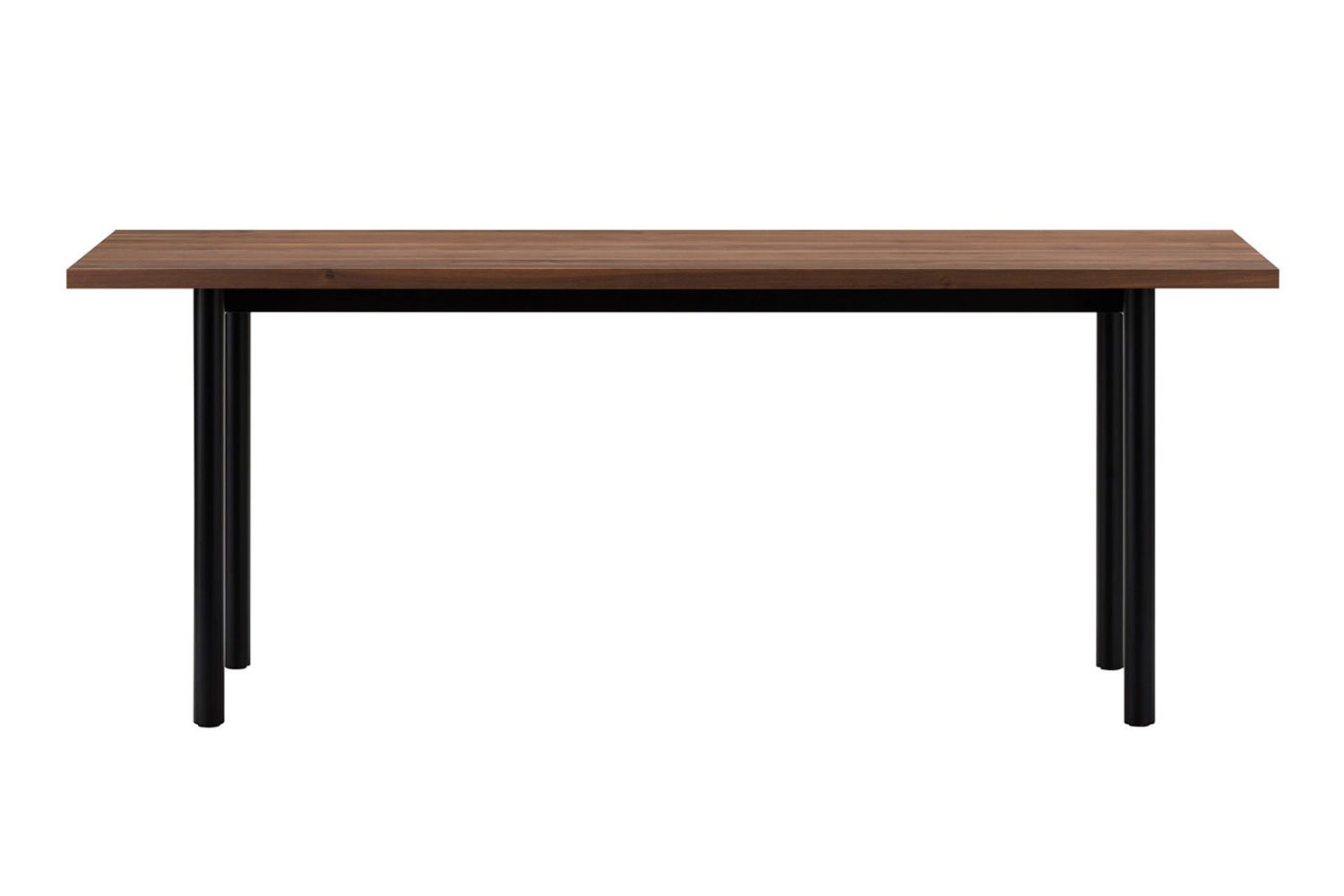 マルニ木工 マルタ ダイニングテーブル スチールレッグ 180 / 200 / 220 / 240 / 320 横幅：180cm ウォルナット（ナチュラルクリア）
