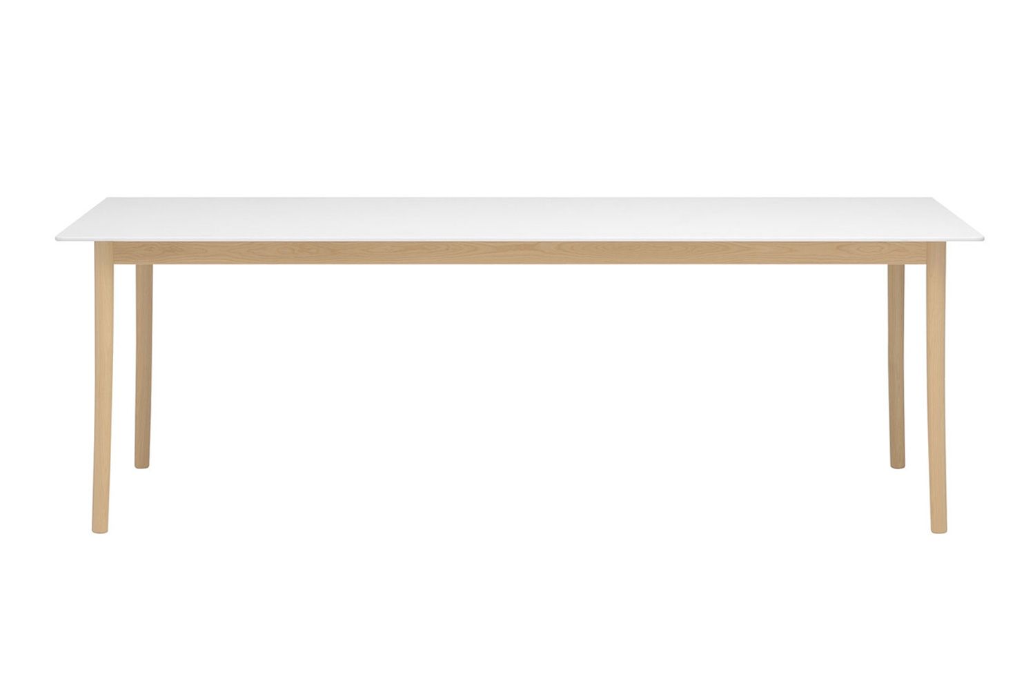 マルニ木工 ライトウッド ダイニングテーブル コーリアン 130 / 160 / 180 / 200 横幅：220cm メープル (ナチュラルクリア)
