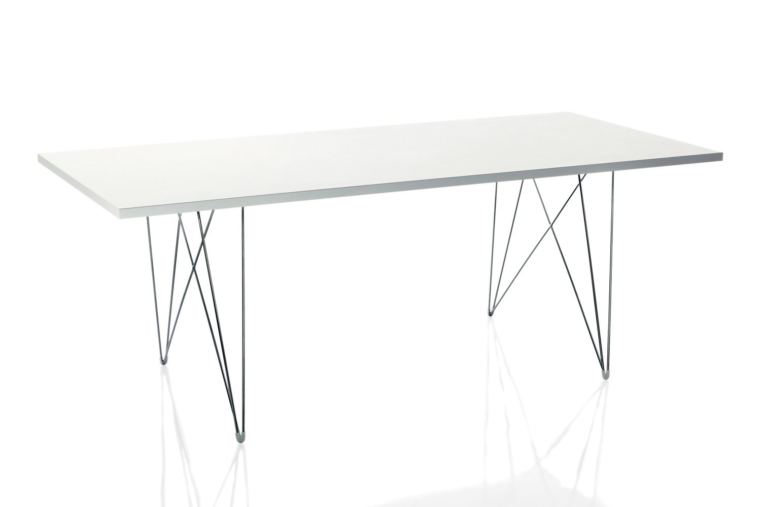 マジス XZ3 テーブル スクエア / 天板：ホワイト / 脚：クローム