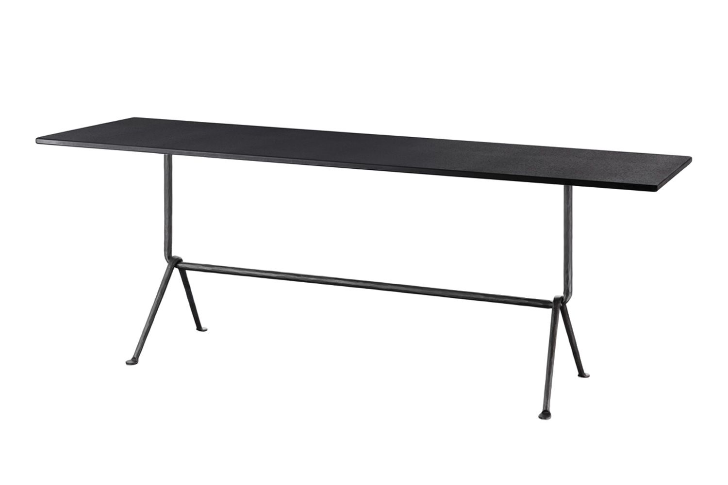 マジス オフィチーナ テーブル5 天板：ブラック（鋼板） / 脚：グレーアンスラサイト