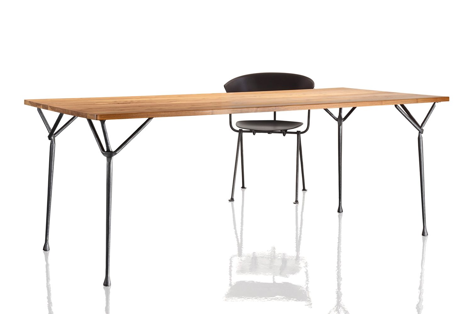 マジス オフィチーナ テーブル2 天板：ウォルナット / 脚：グレーアンスラサイト