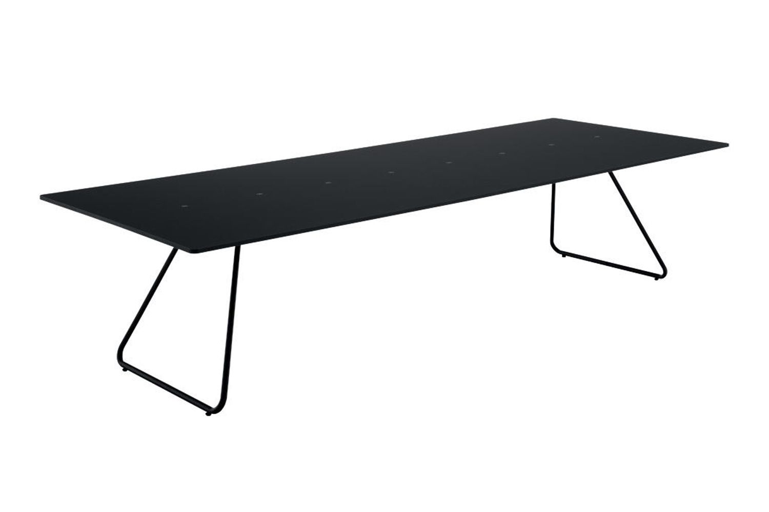 アイプラス 006: ミーティングテーブル 320cm 天板：ブラック / フレーム：ブラック