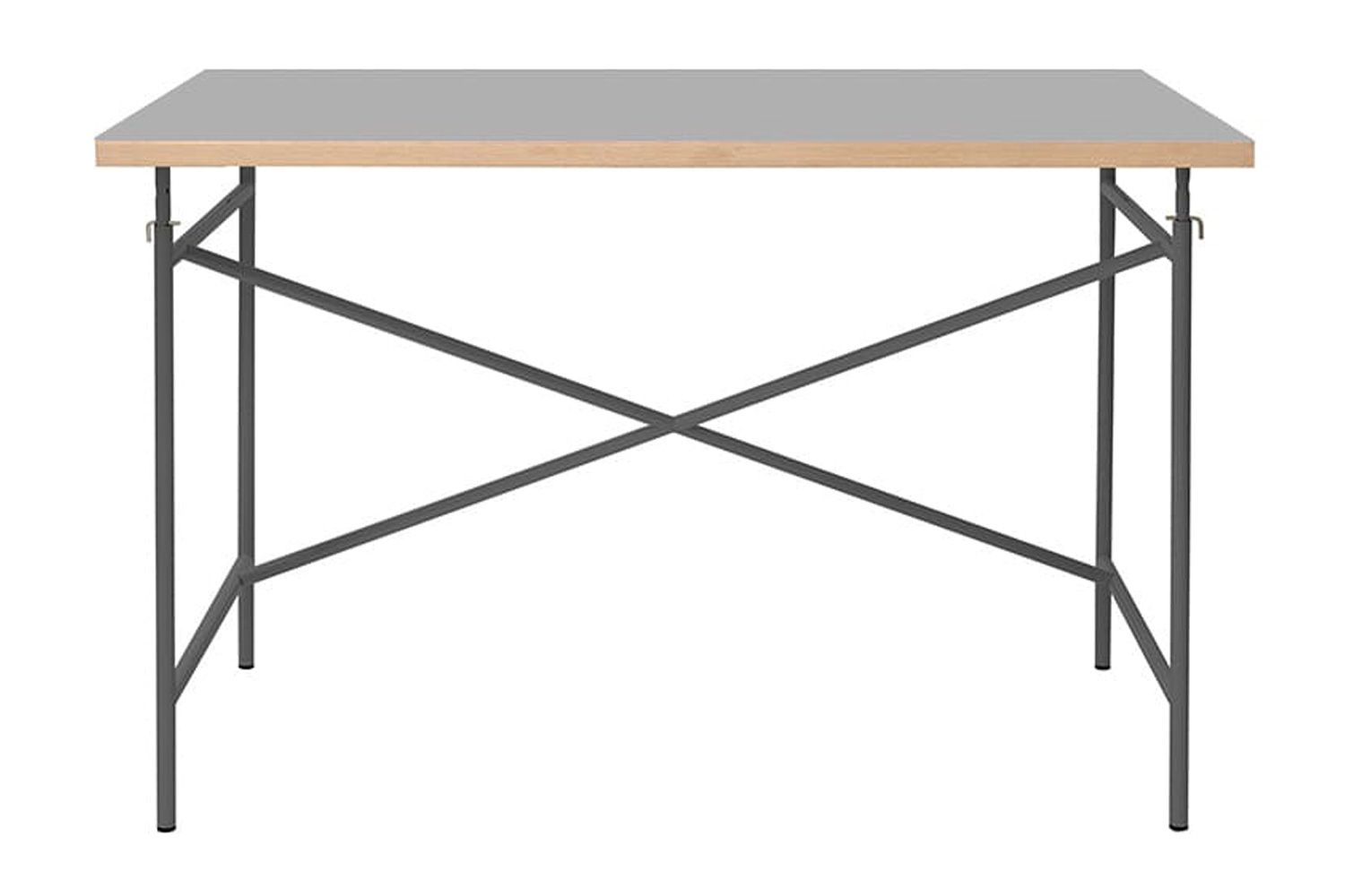 リチャード ランパート アイアーマン テーブル リノリウム ぺブルグレー 120 / 140 / 160cm W120cm / フレーム：グレー