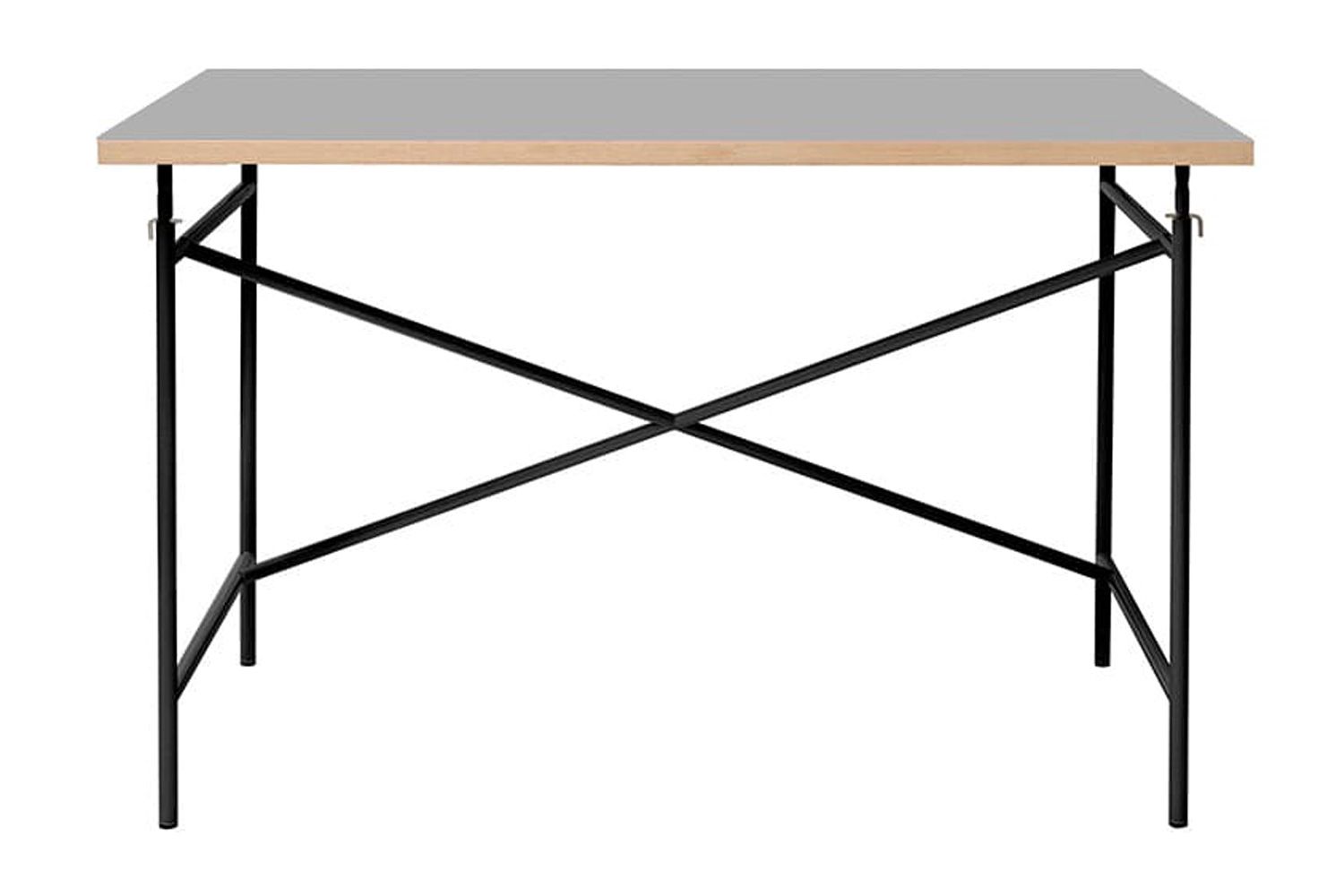 リチャード ランパート アイアーマン テーブル リノリウム ぺブルグレー 120 / 140 / 160cm W120cm / フレーム：ブラック