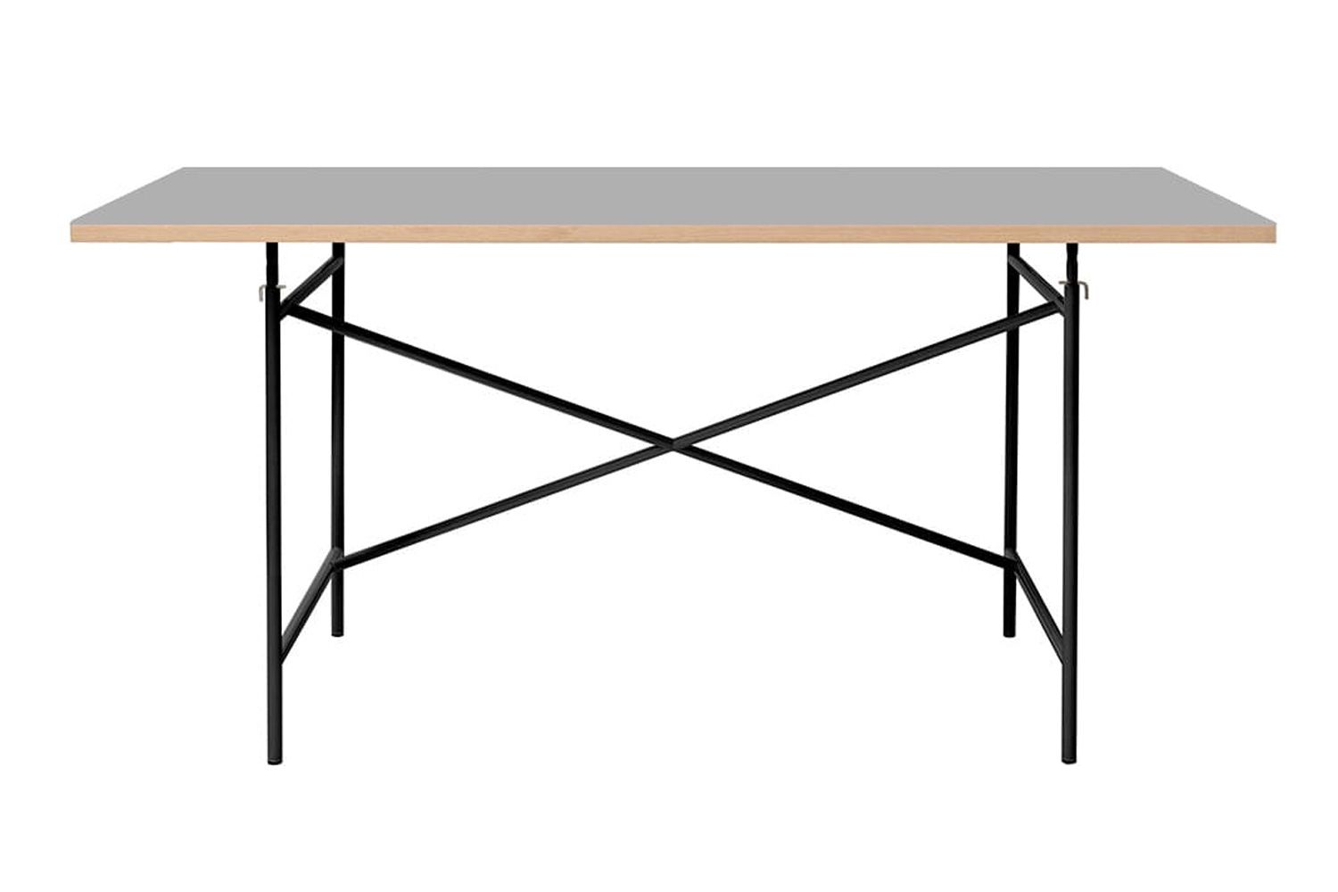 リチャード ランパート アイアーマン テーブル リノリウム ぺブルグレー 120 / 140 / 160cm W160cm / フレーム：ブラック