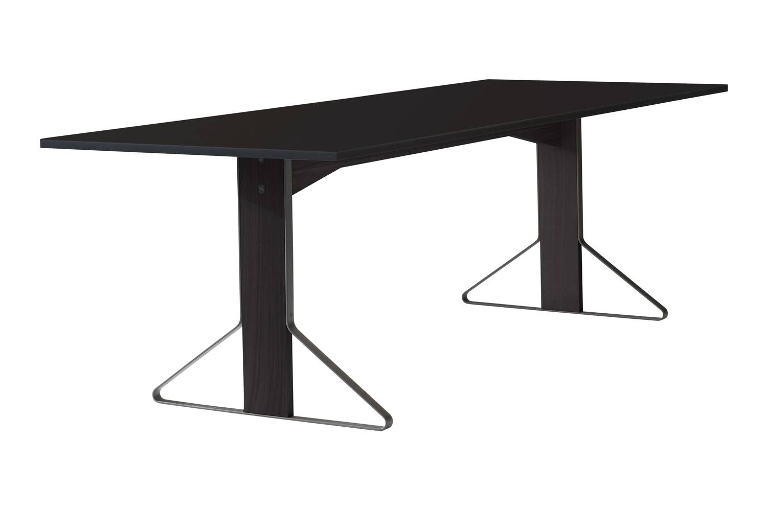 アルテック REB012 / REB001 / REB002 カアリ テーブル 長方形 REB002 天板：ブラックグロッシー HPL / 脚部: ブラックラッカー