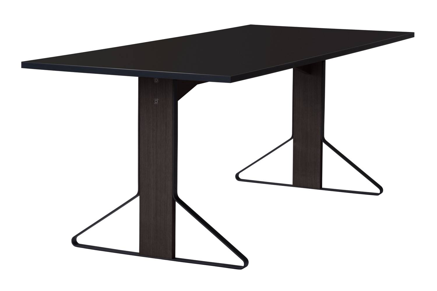 アルテック REB012 / REB001 / REB002 カアリ テーブル 長方形 REB001 天板：ブラックグロッシー HPL / 脚部: ブラックラッカー