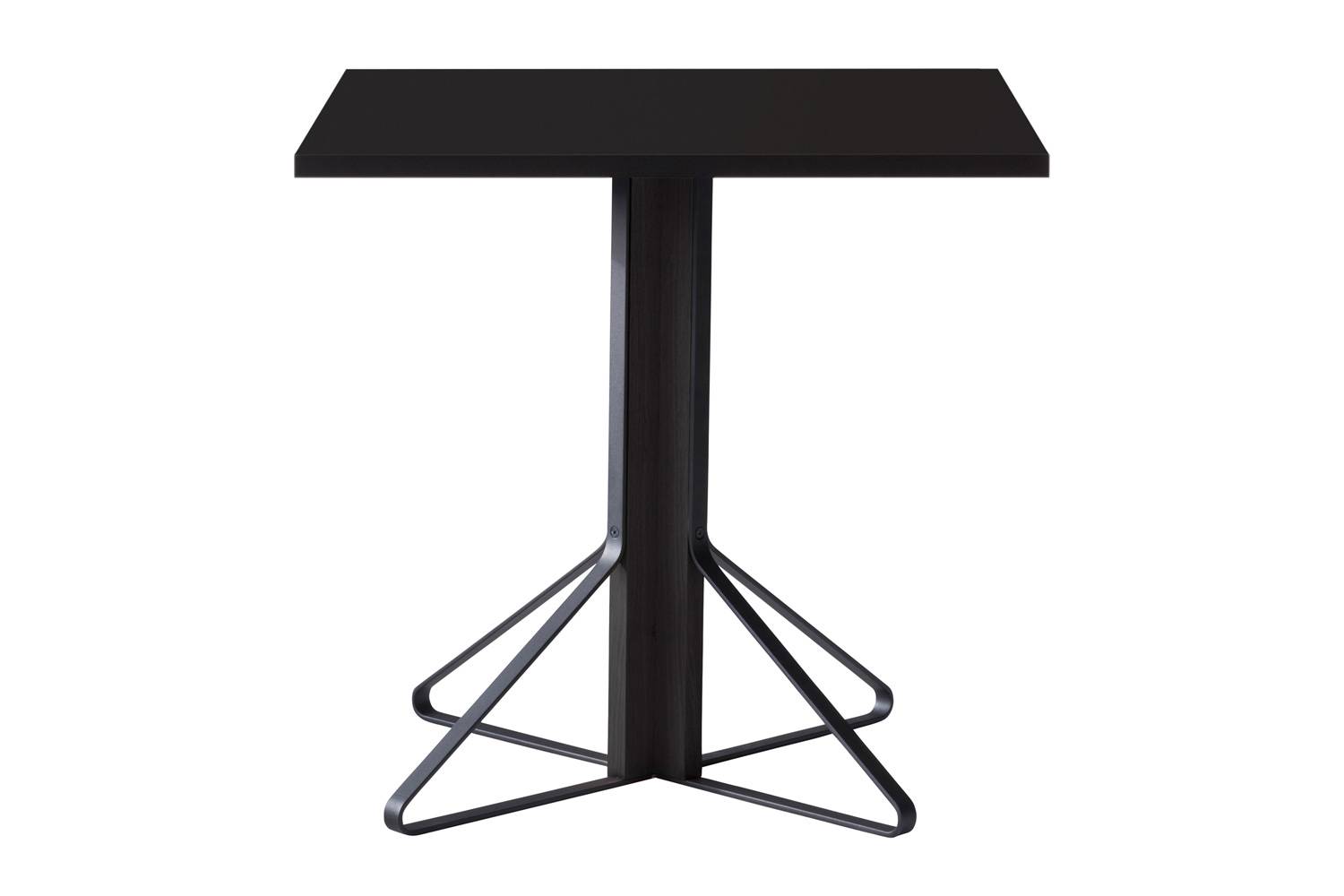 アルテック REB011 カアリ テーブル 正方形 天板：ブラックグロッシー HPL / 脚部: ブラックラッカー