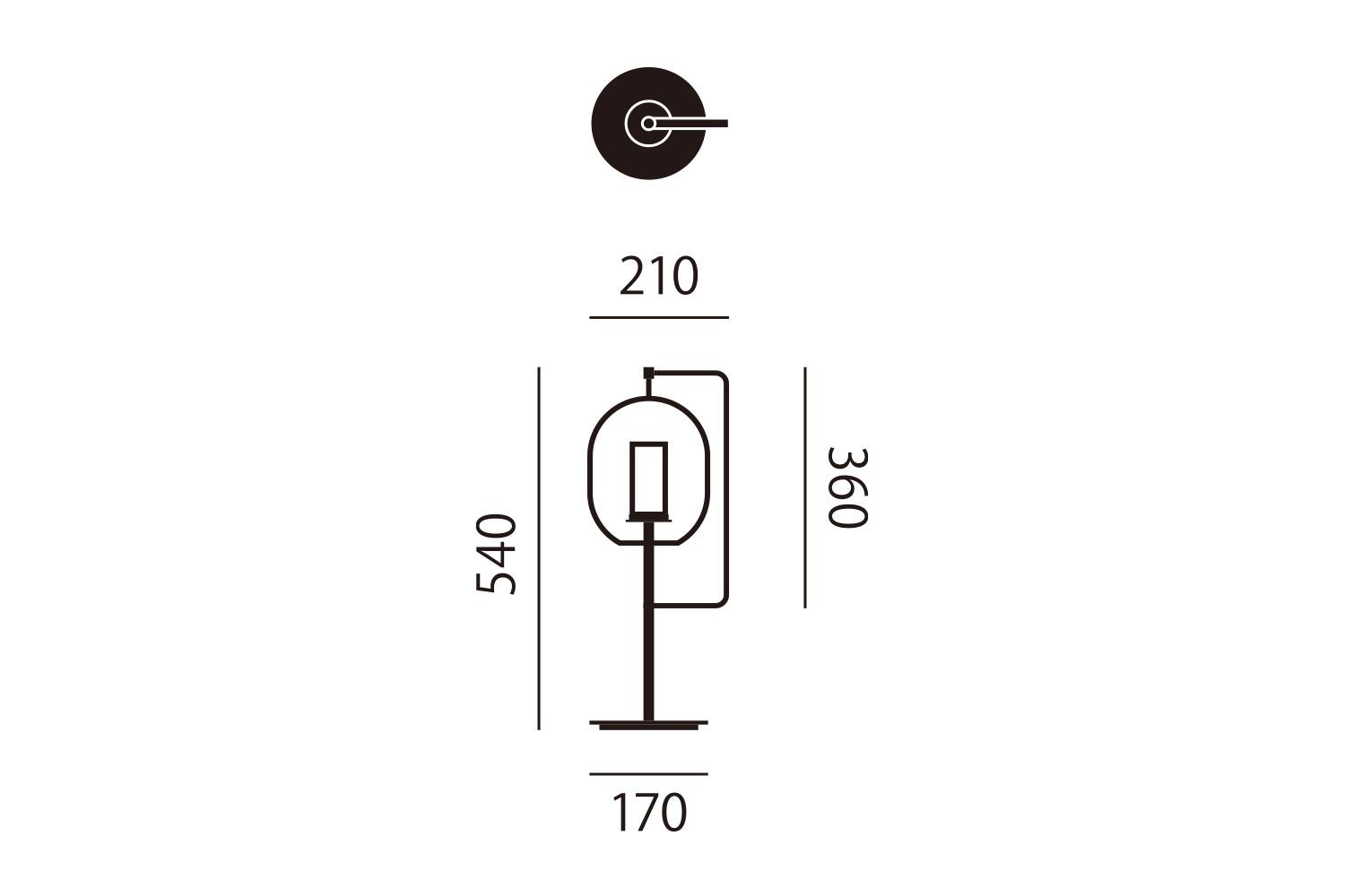 クラシコン ランタン テーブルランプ サイズ詳細