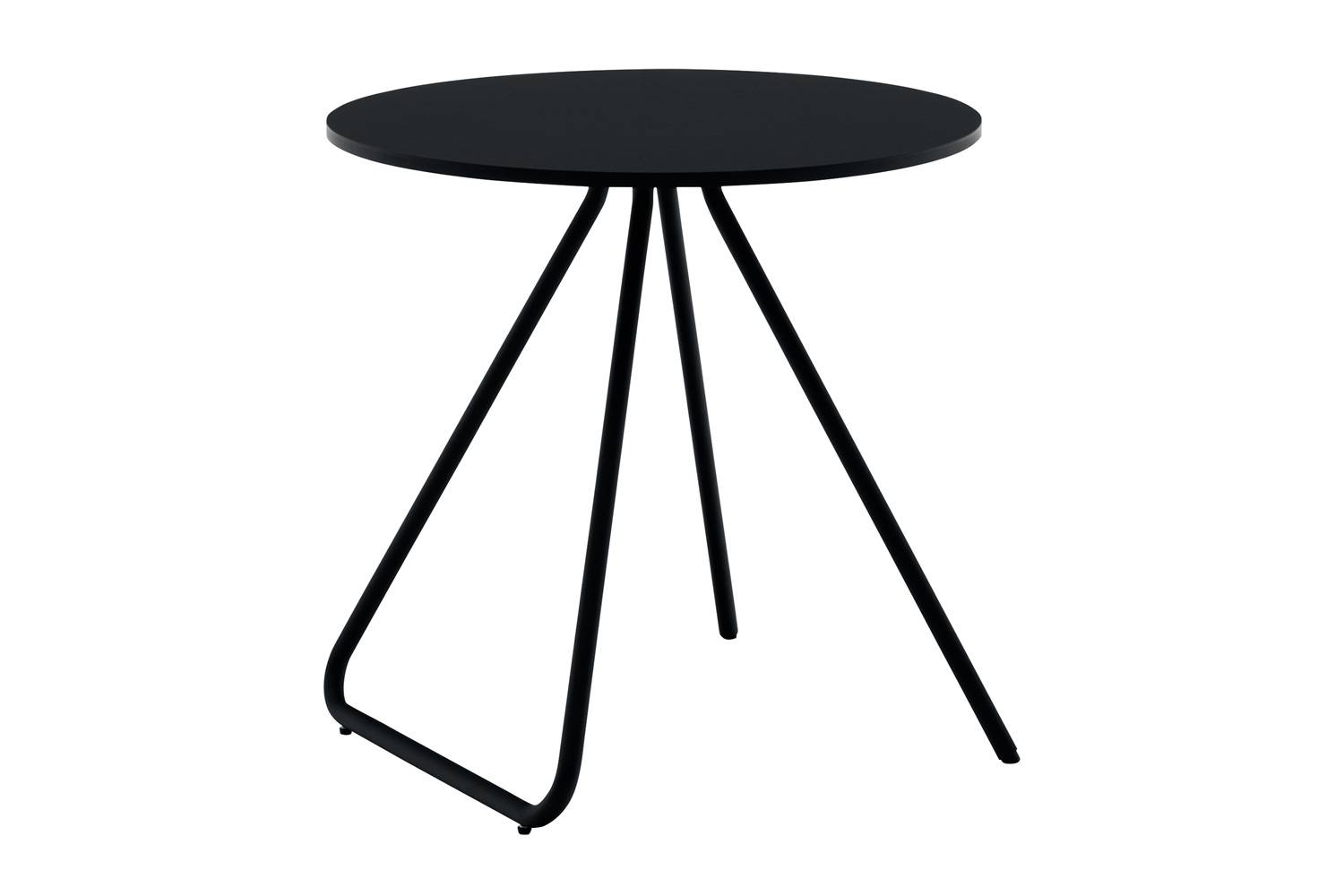 アイプラス 005: テーブル ラウンド 75cm / 90cm 天板：ブラック / フレーム：ブラック