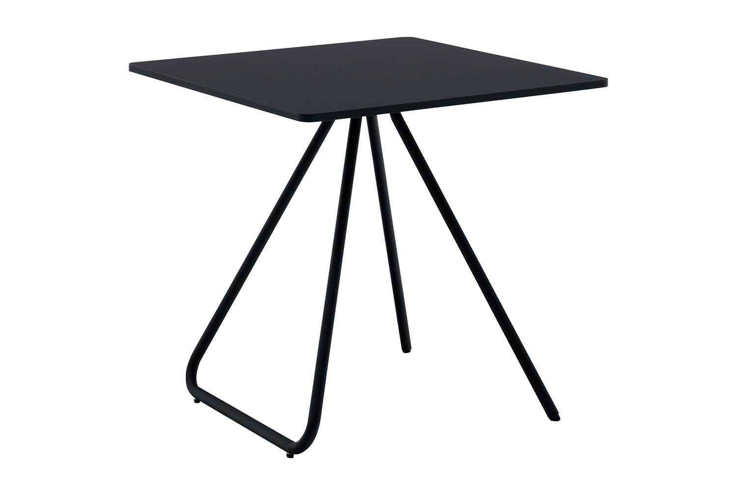 アイプラス 005: テーブル スクエア 75cm / 90cm 天板：ブラック / フレーム：ブラック