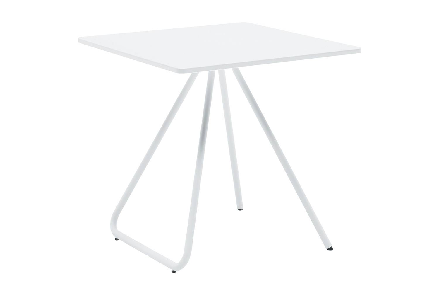 アイプラス 005: テーブル スクエア 75cm / 90cm 天板：ホワイト / フレーム：ホワイト