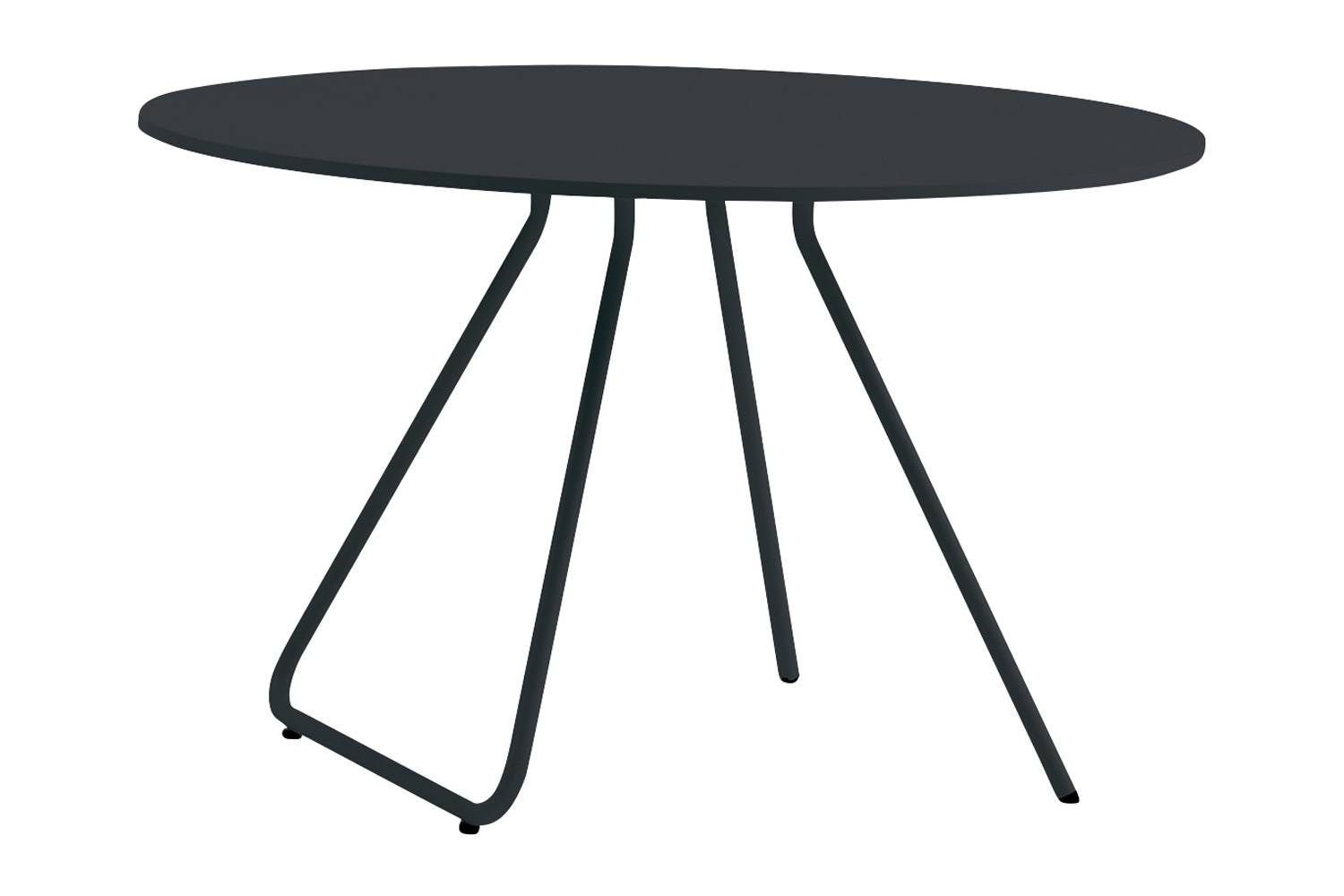 アイプラス 005: テーブル ラウンド 直径：120cm 天板：ブラック / フレーム：ブラック