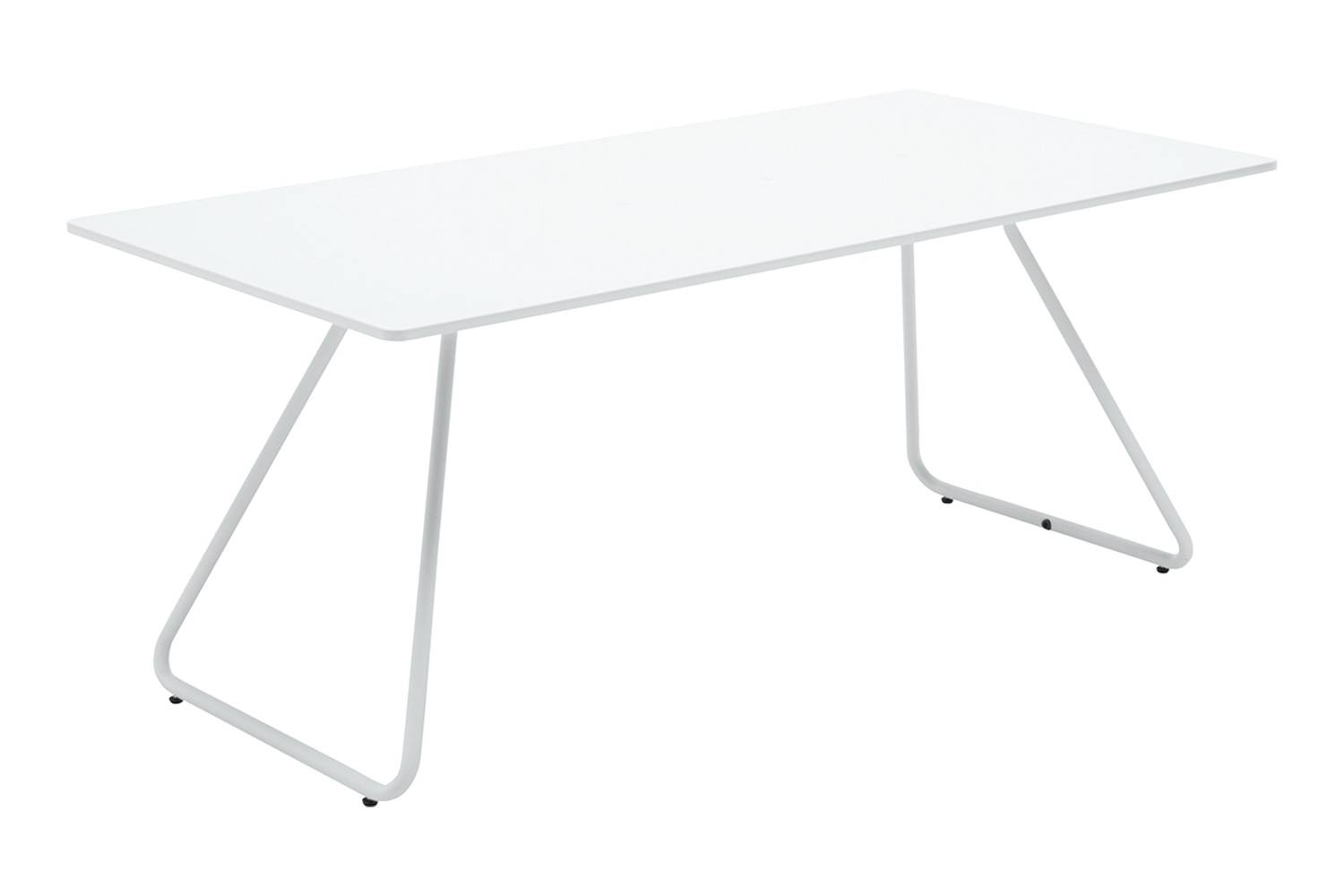 アイプラス 006: ミーティングテーブル 180cm 天板：ホワイト / フレーム：ホワイト