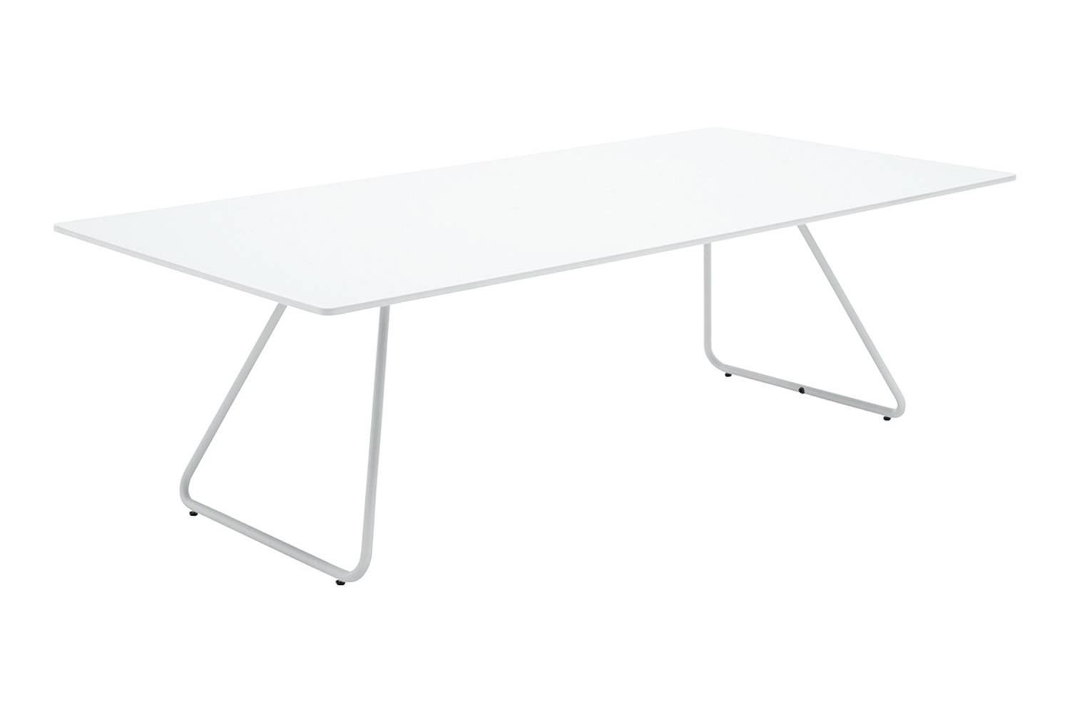 アイプラス 006: ミーティングテーブル 240cm 天板：ホワイト / フレーム：ホワイト