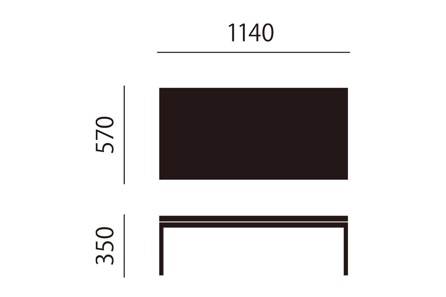 ノル スタジオ フローレンス ノル コレクション レクタングラーローテーブル サイズ詳細