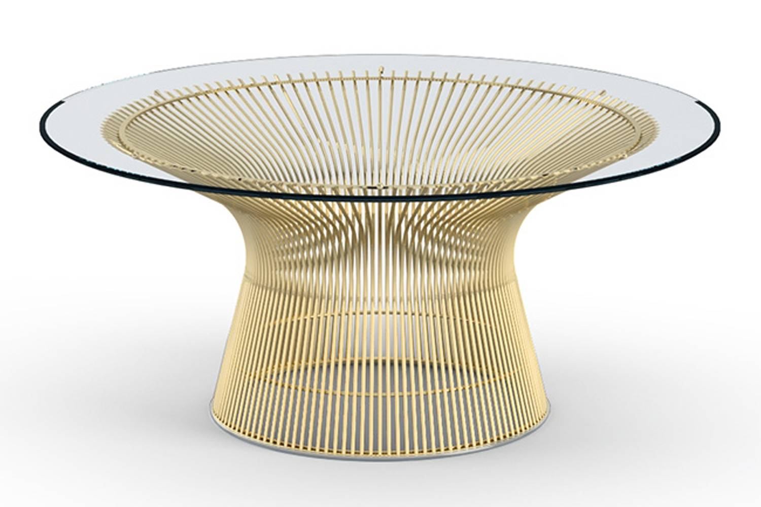 ノル スタジオ プラットナー コレクション コーヒーテーブル 直径：91.5cm ゴールドプレート