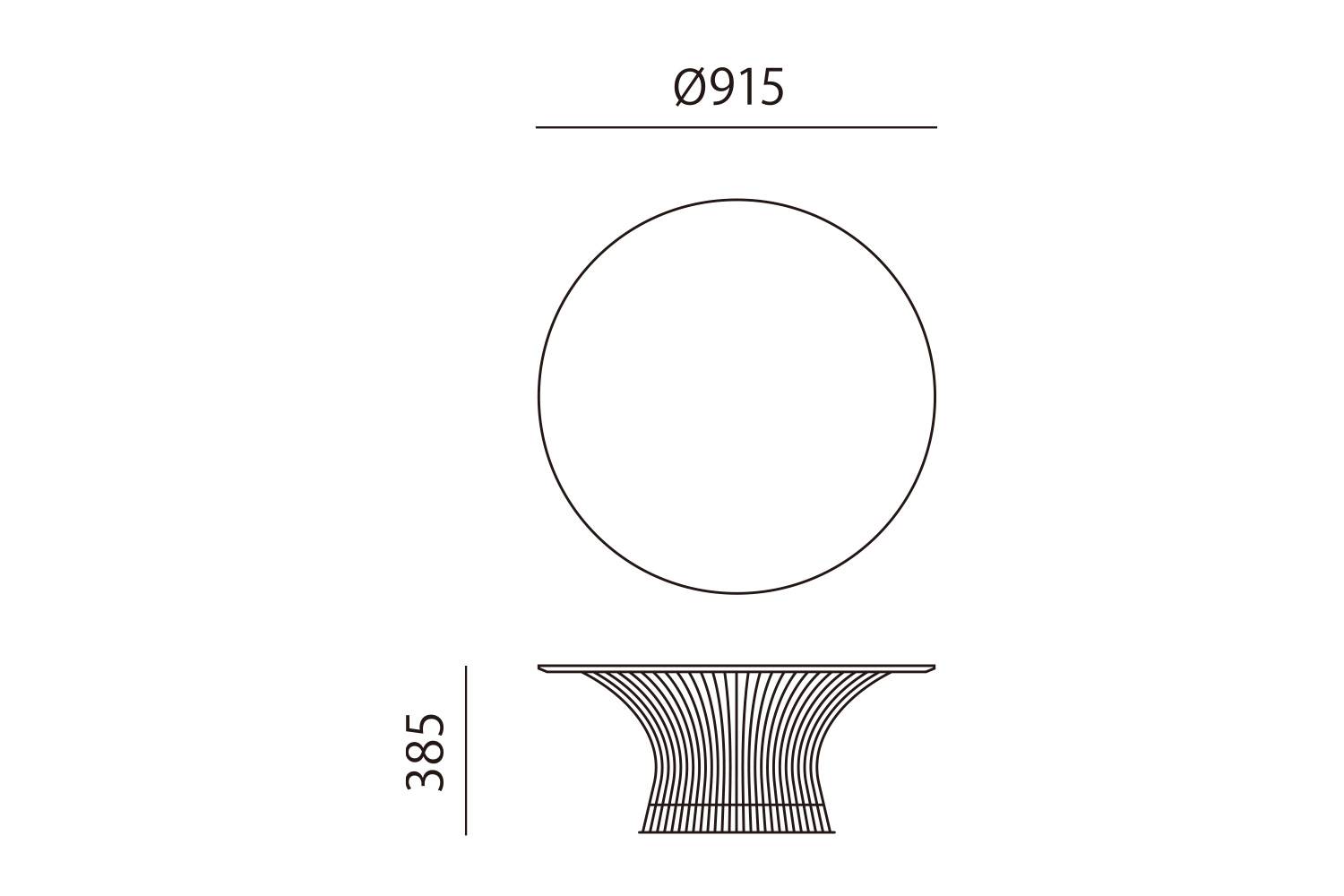 ノル スタジオ プラットナー コレクション コーヒーテーブル 直径：91.5cm サイズ詳細