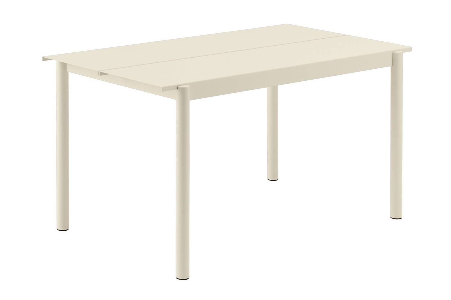 ムート リニアスチールテーブル 横幅：140cm オフホワイト