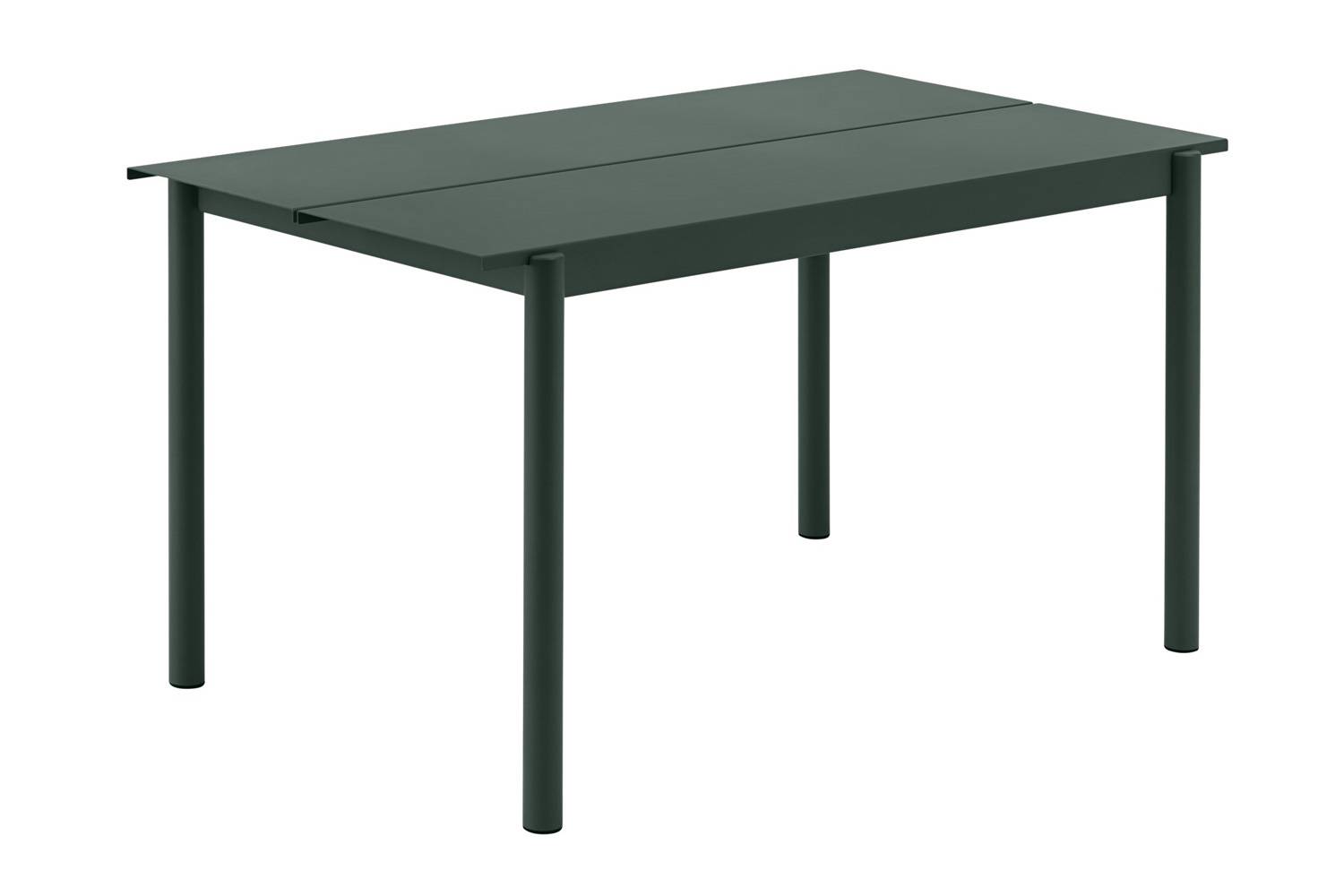 ムート リニアスチールテーブル 横幅：140cm ダークグリーン