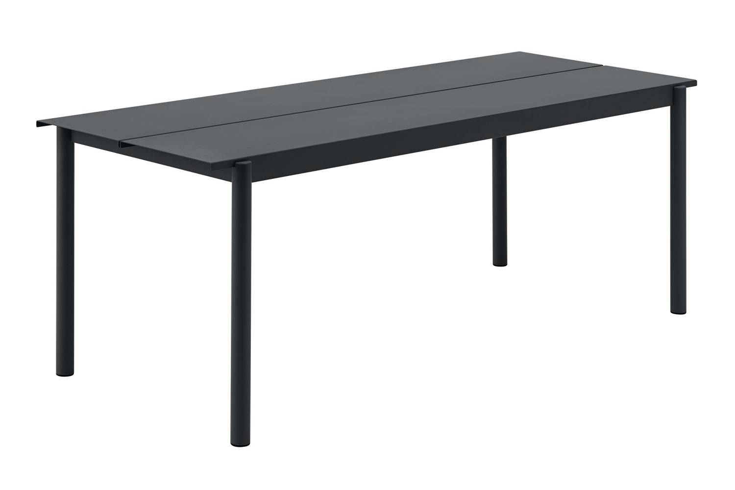 ムート リニアスチールテーブル 横幅：200cm ブラック