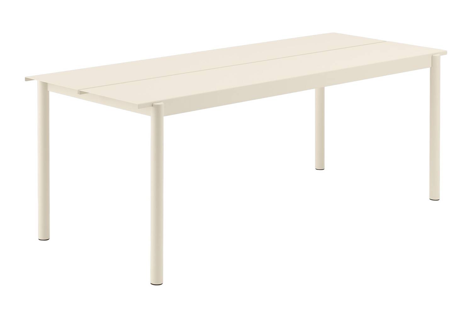 ムート リニアスチールテーブル 横幅：200cm オフホワイト
