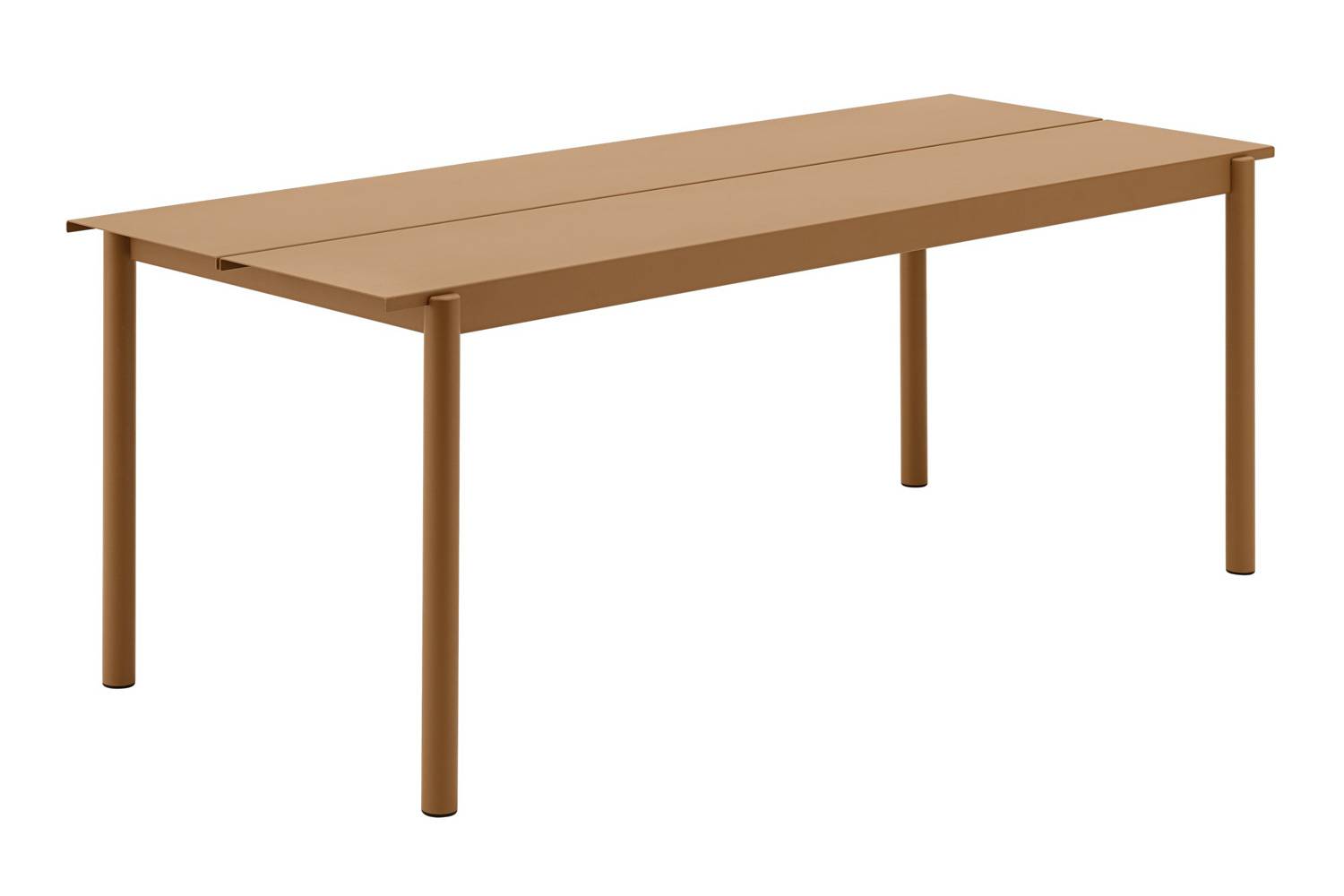 ムート リニアスチールテーブル 横幅：200cm バーンオレンジ