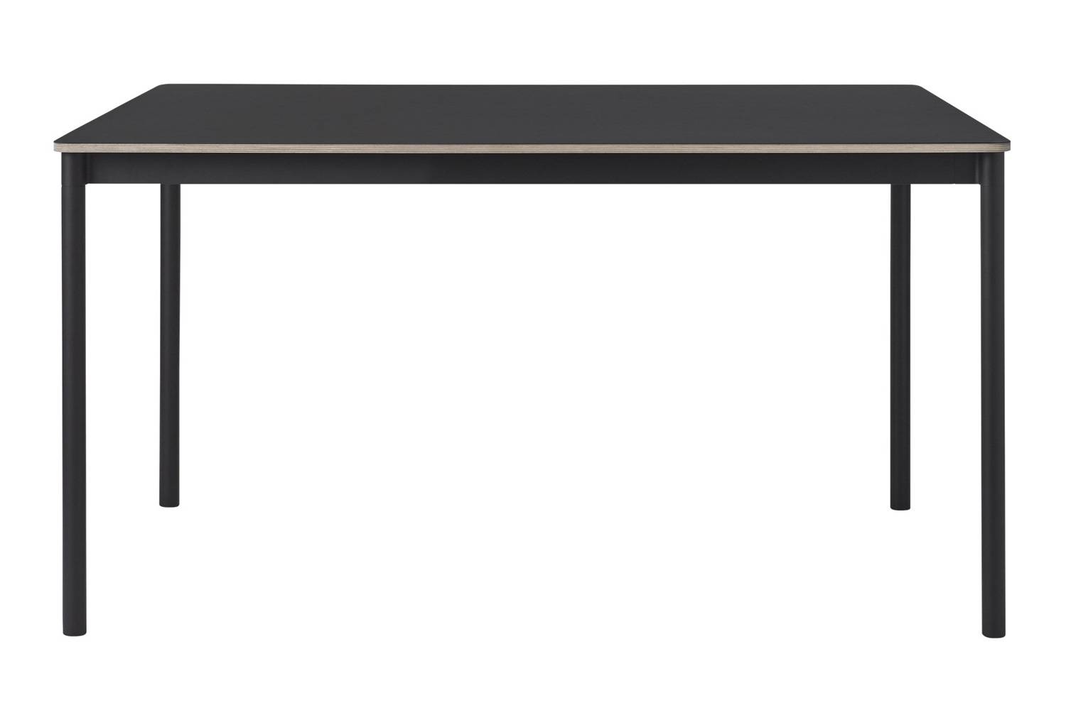 ムート ベーステーブル 横幅：190cm ブラックリノリウム / プライウッド / ブラック