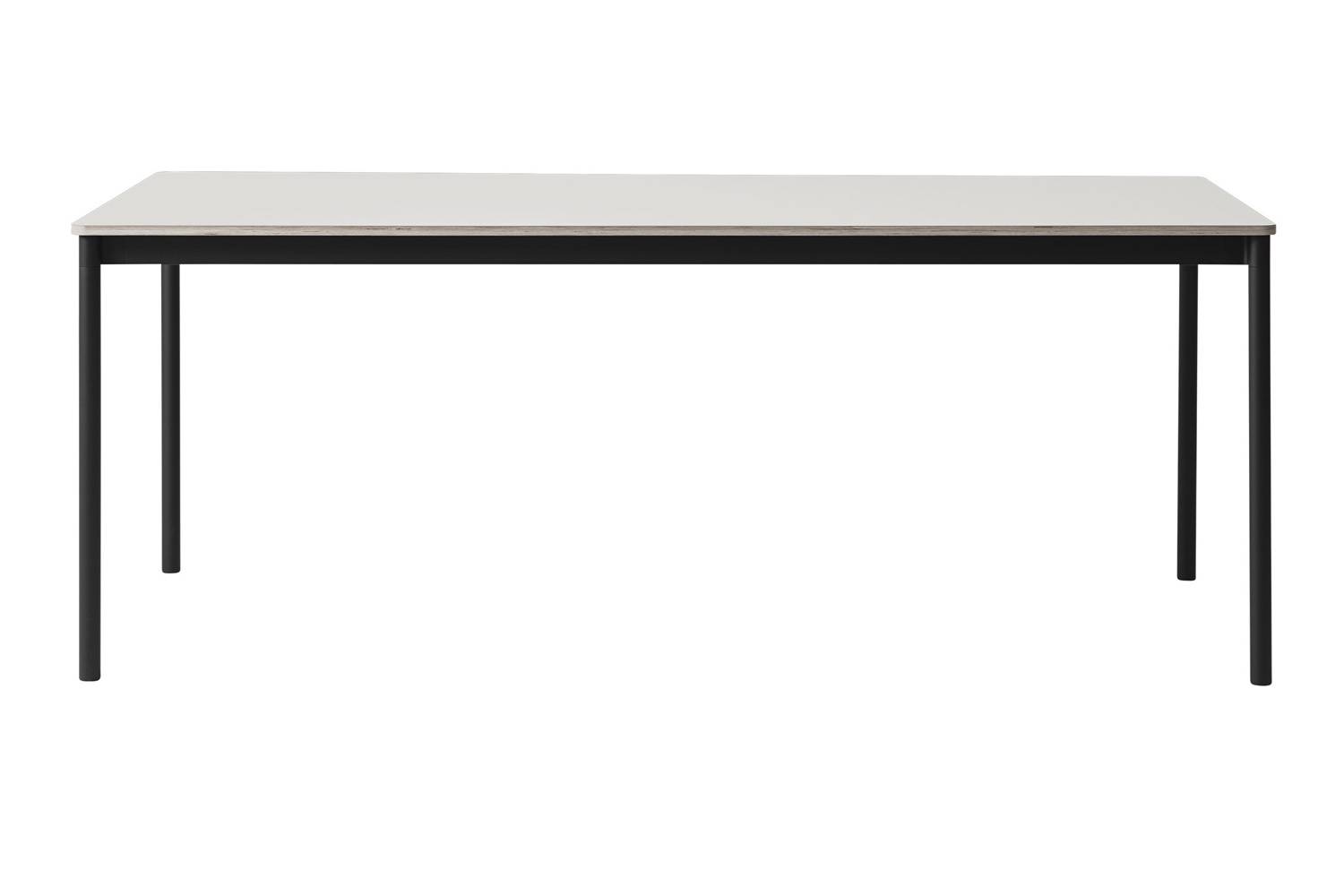 ムート ベーステーブル 横幅：250cm ホワイトラミネート / プライウッド / ブラック