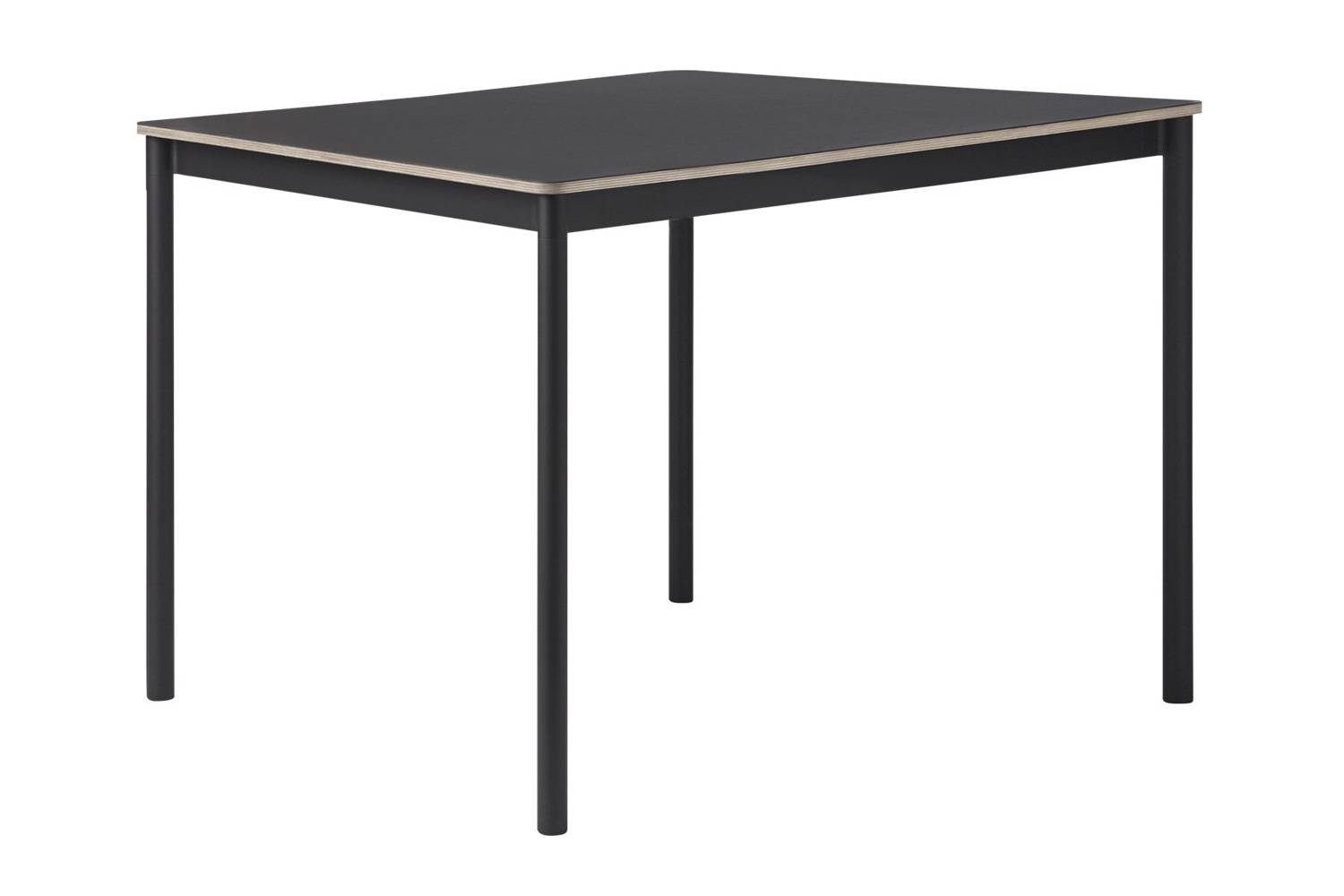 ムート ベーステーブル 横幅：140cm ブラックリノリウム / プライウッド / ブラック