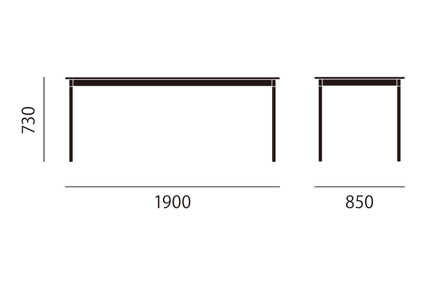 ムート ベーステーブル 横幅：190cm サイズ詳細