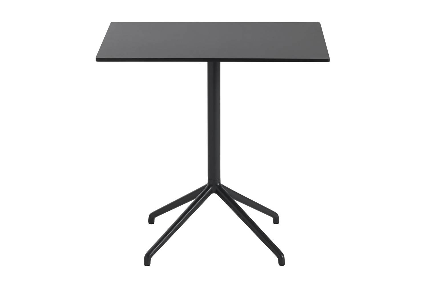 ムート スティルカフェテーブル 長方形 高さ：73cm ブラックナノラミネート/ブラック