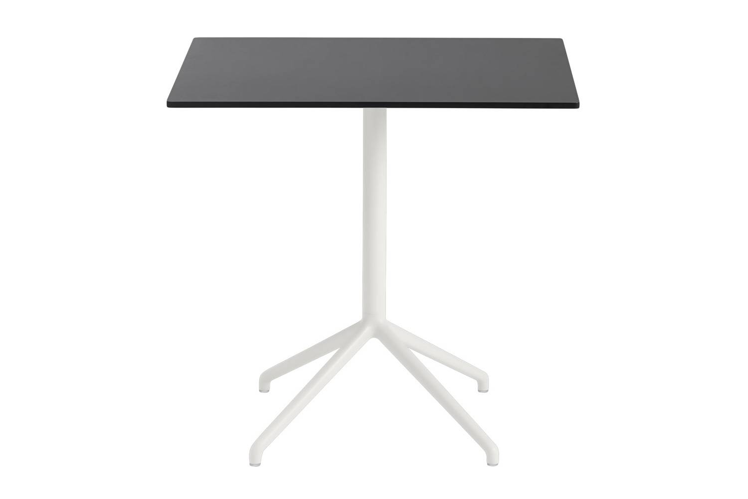 ムート スティルカフェテーブル 長方形 高さ：73cm ブラックナノラミネート/ホワイト