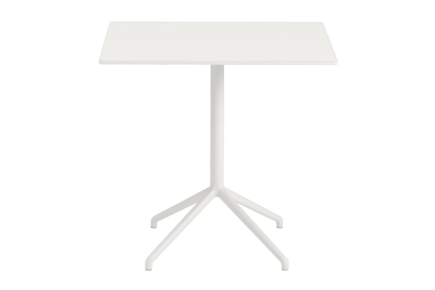 ムート スティルカフェテーブル 長方形 高さ：73cm ホワイトナノラミネート/ホワイト