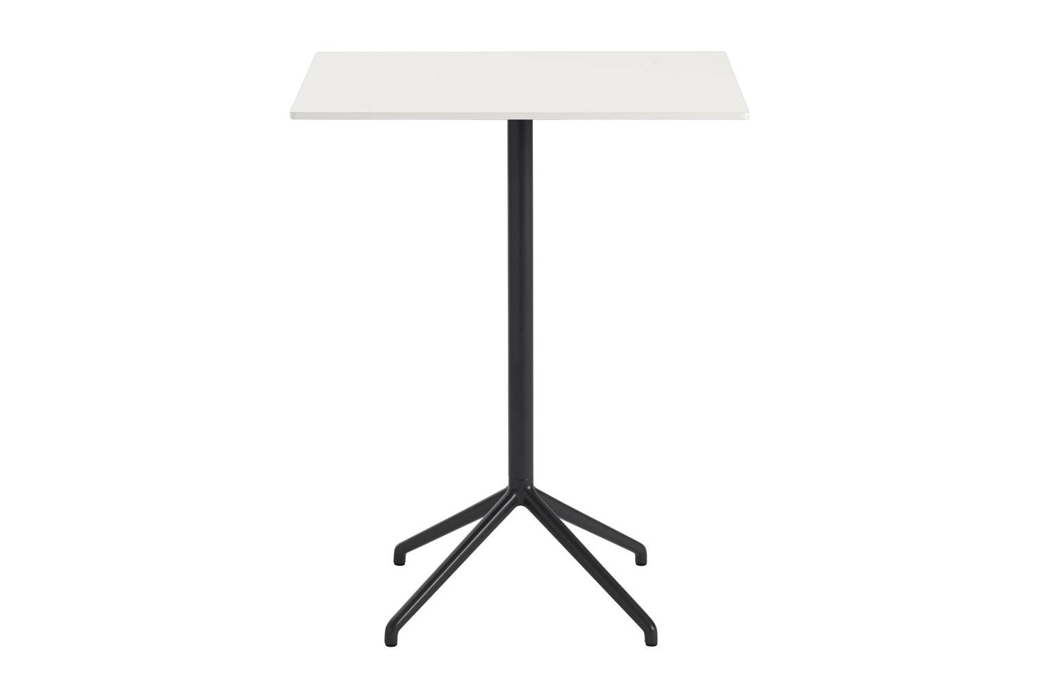 ムート スティルカフェテーブル 長方形 高さ：95cm ホワイトナノラミネート/ブラック