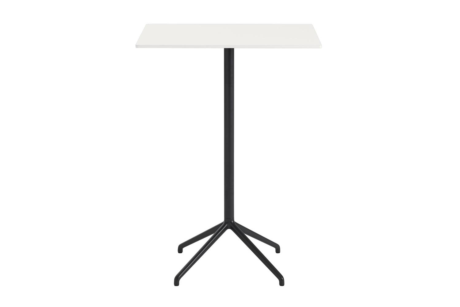 ムート スティルカフェテーブル 長方形 高さ：105cm ホワイトナノラミネート/ブラック
