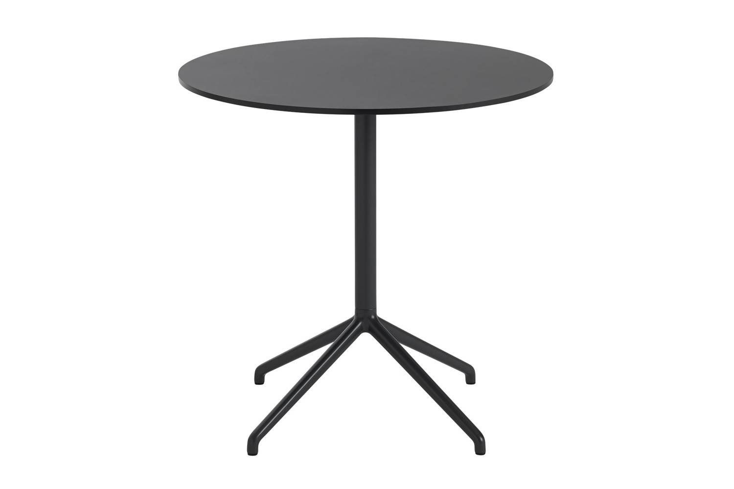 ムート スティルカフェテーブル 円形 高さ：73cm ブラックナノラミネート/ブラック