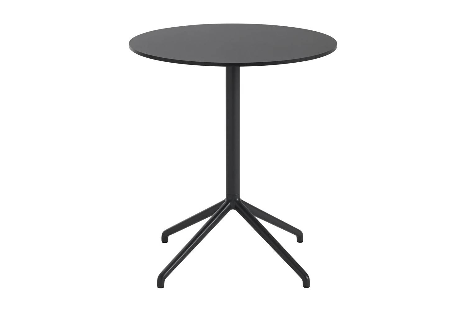 ムート スティルカフェテーブル 円形 高さ：95cm ブラックナノラミネート/ブラック