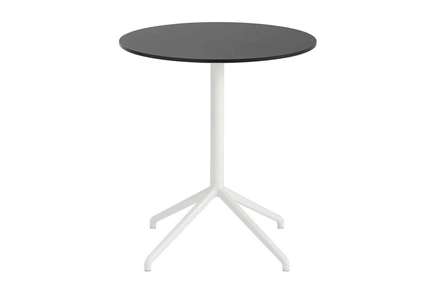ムート スティルカフェテーブル 円形 高さ：95cm ブラックナノラミネート/ホワイト