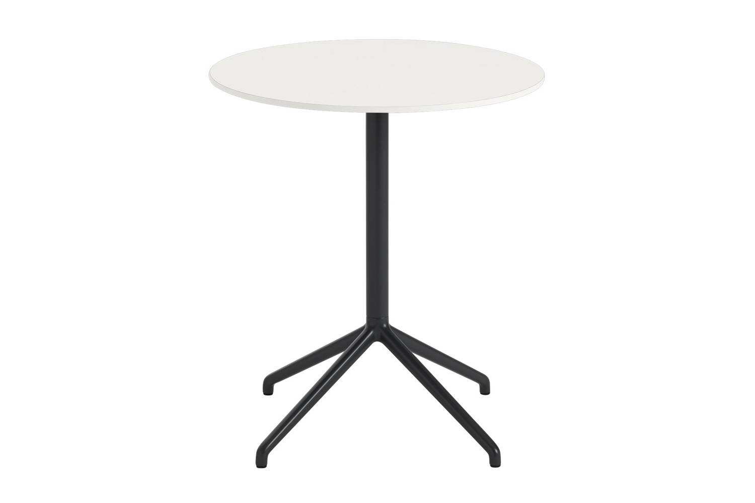 ムート スティルカフェテーブル 円形 高さ：95cm ホワイトナノラミネート/ブラック