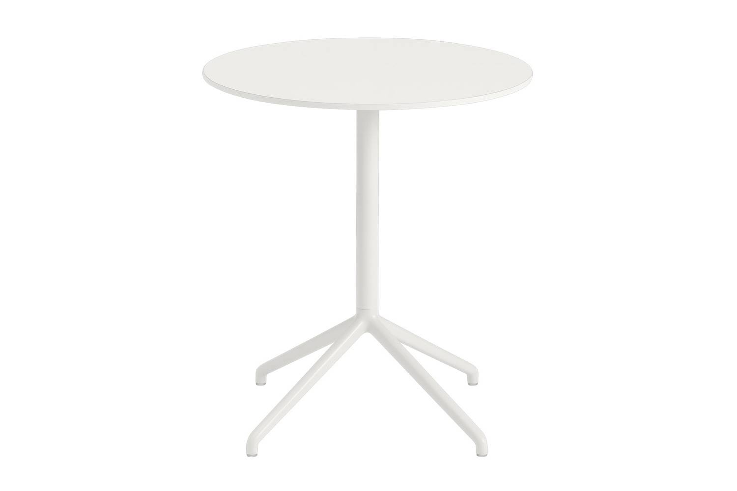 ムート スティルカフェテーブル 円形 高さ：95cm ホワイトナノラミネート/ホワイト