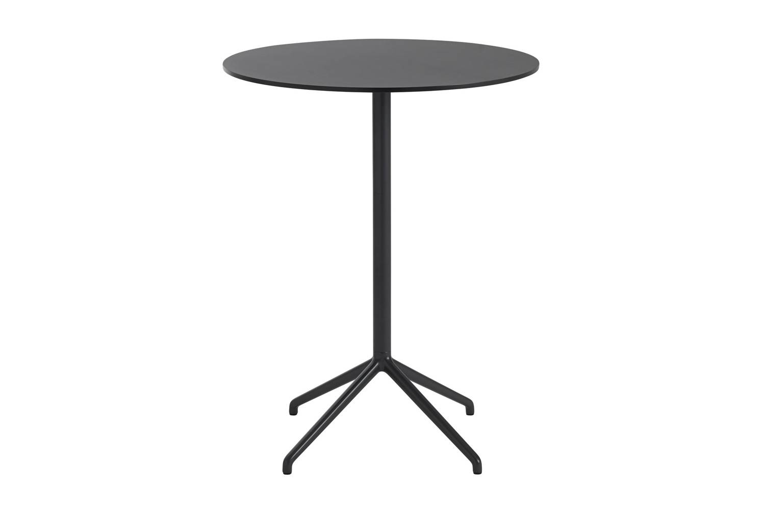 ムート スティルカフェテーブル 円形 高さ：105cm ブラックナノラミネート/ブラック